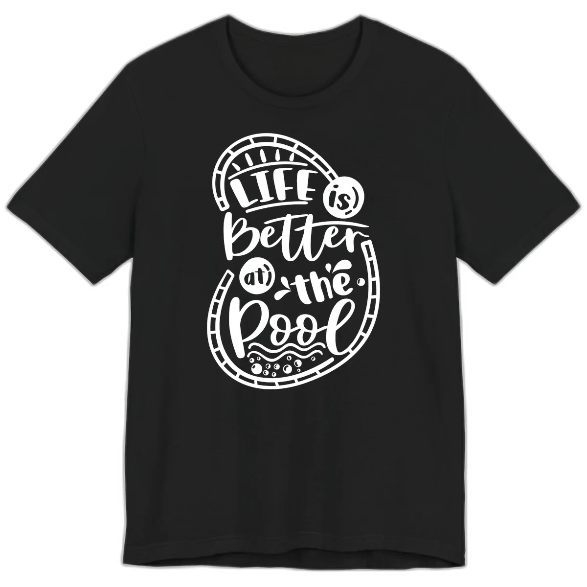 Life Is Better At The Pool Premium T-Shirt in Black