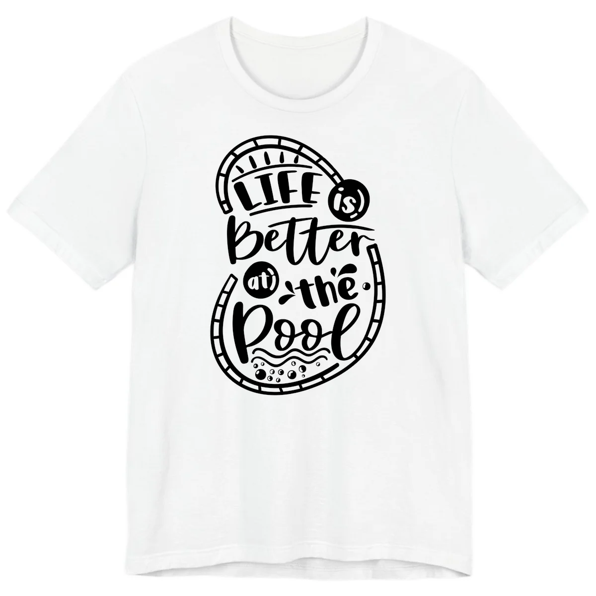 Life Is Better At The Pool Premium T-Shirt in White