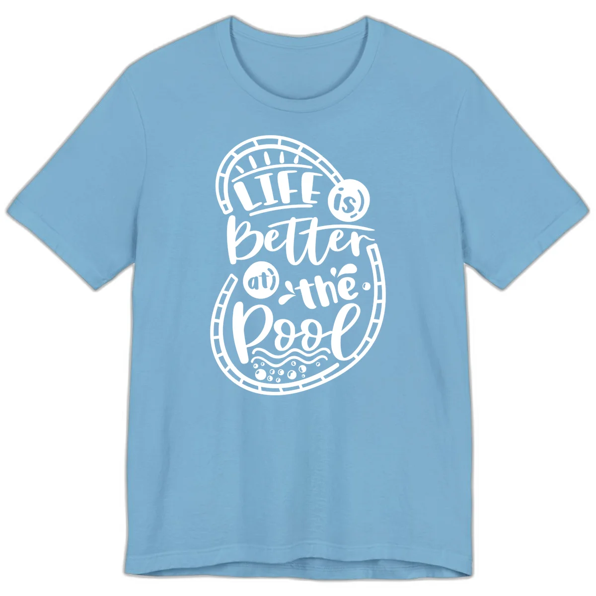 Life Is Better At The Pool Premium T-Shirt in Ocean Blue