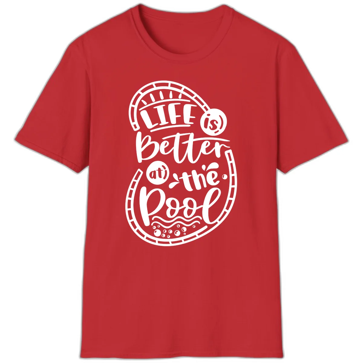 Life Is Better At The Pool T-Shirt in Red