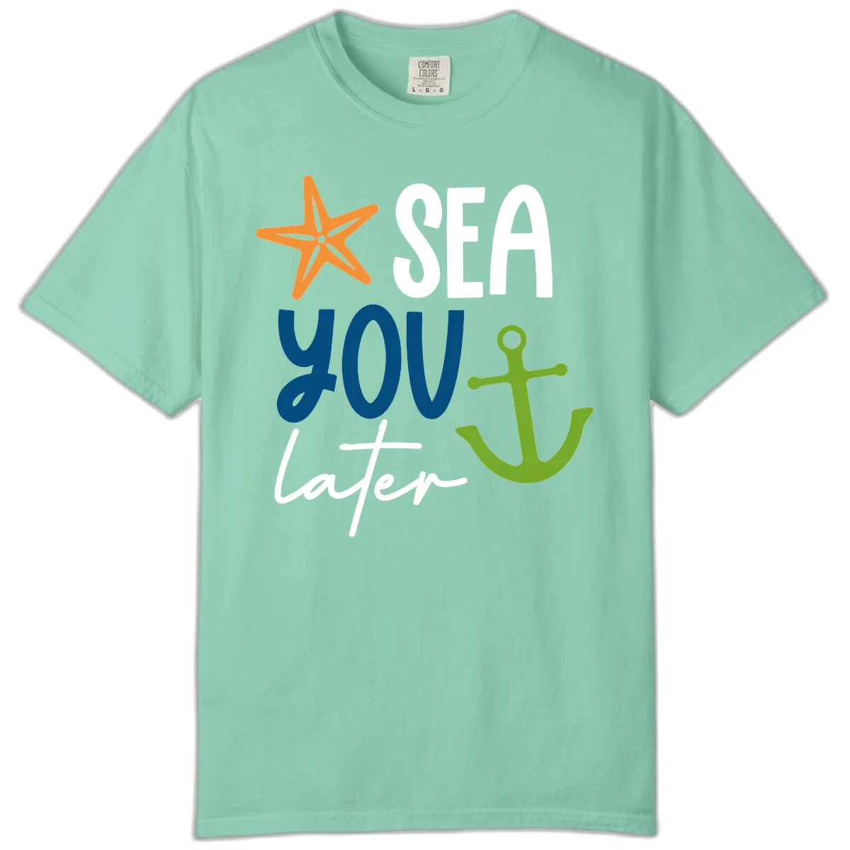 Sea You Later Cruise Anchor Comfort Color in Island Reef
