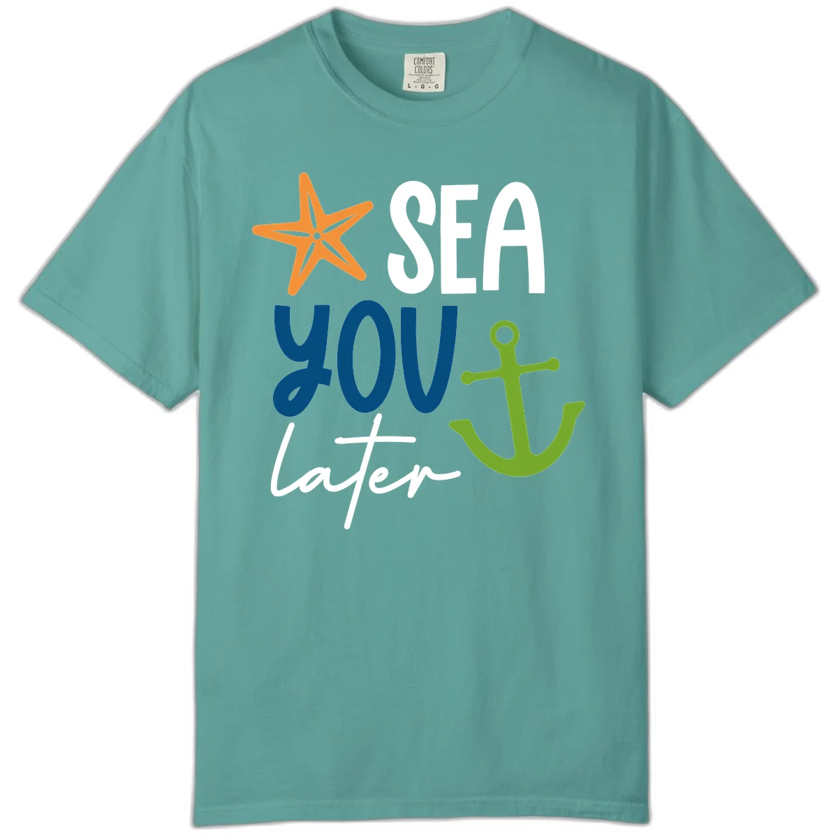 Sea You Later Cruise Anchor Comfort Color in Seafoam