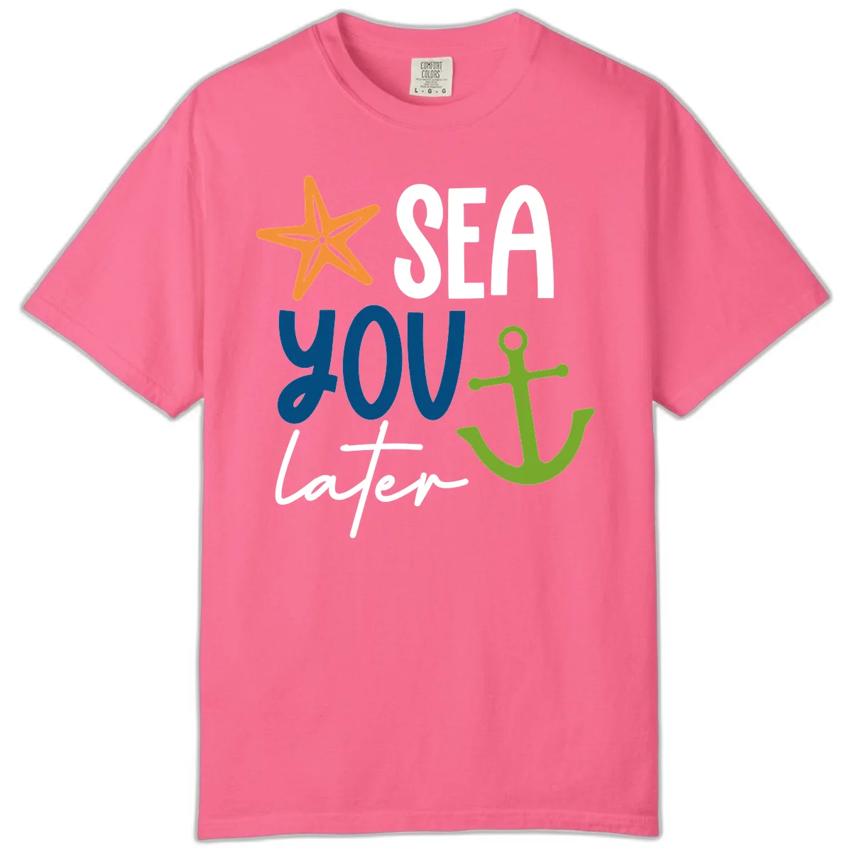 Sea You Later Cruise Anchor Comfort Color in Crunchberry