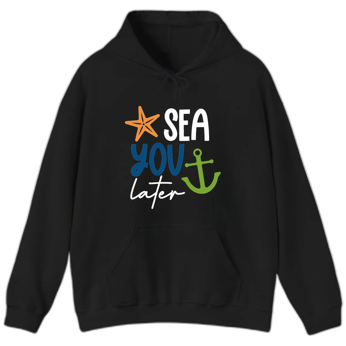 Sea You Later Cruise Anchor Hoodie in Black