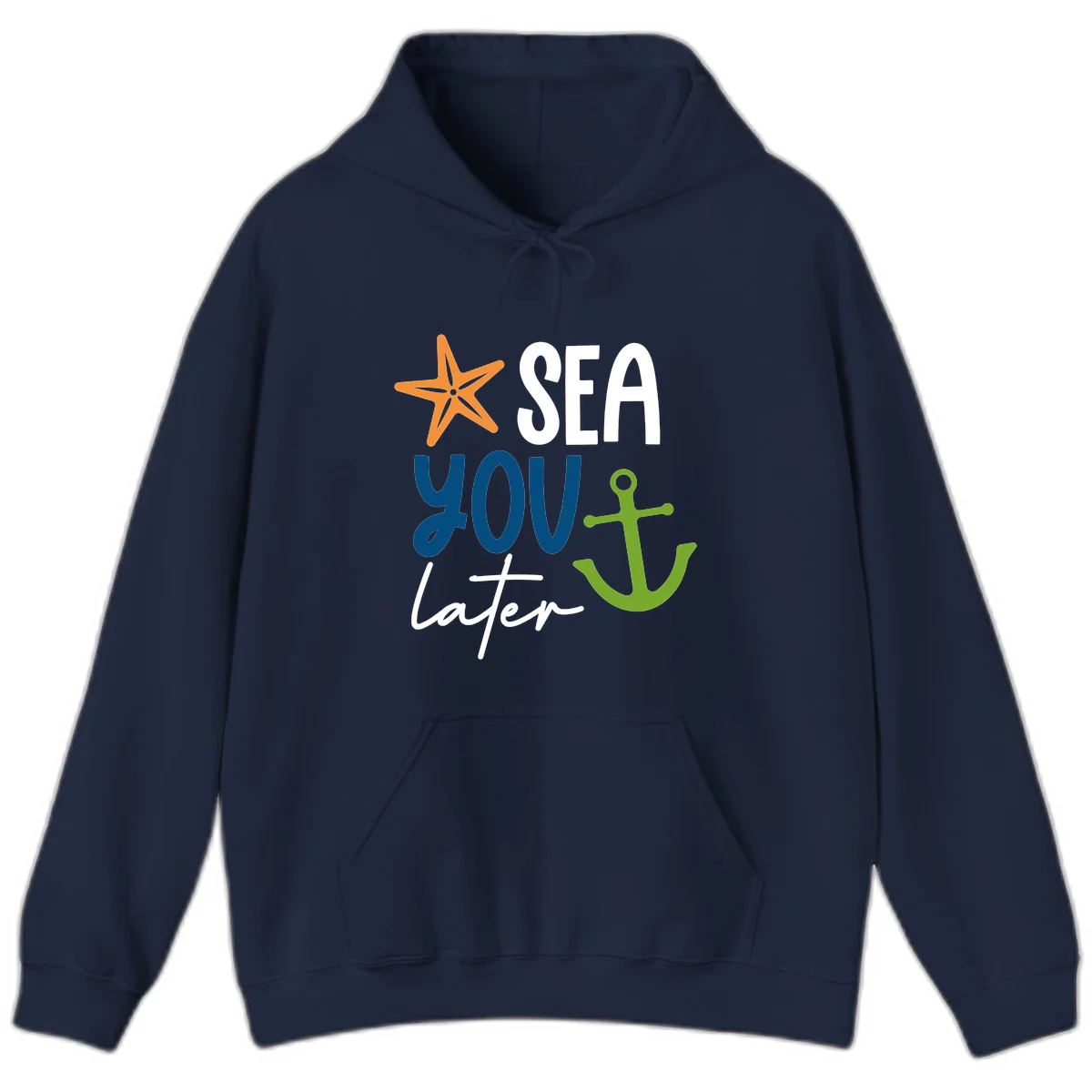 Sea You Later Cruise Anchor Hoodie in Navy