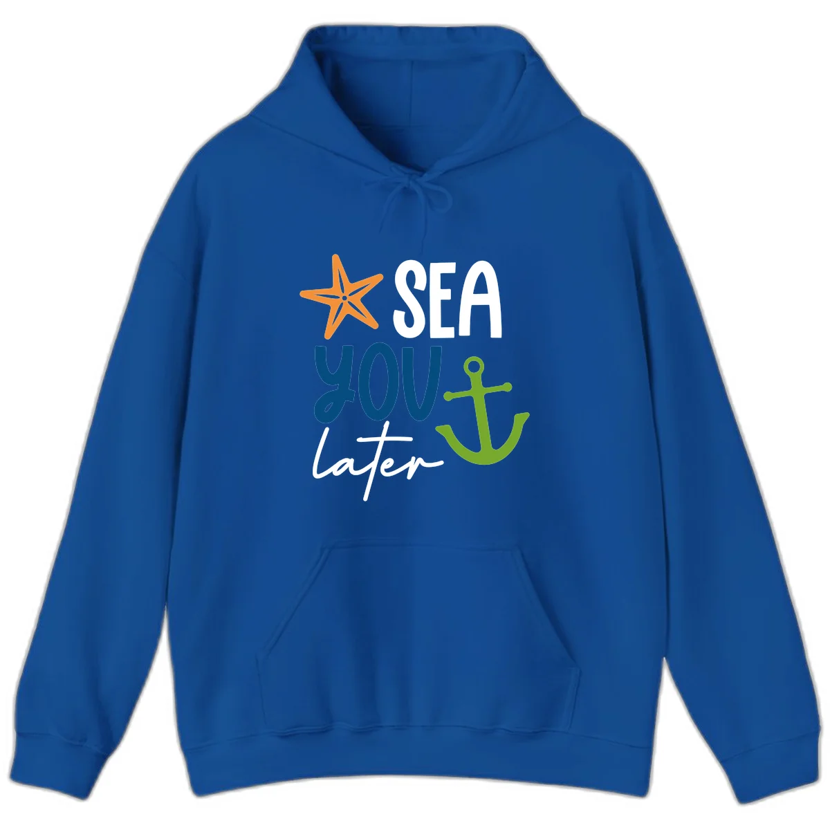 Sea You Later Cruise Anchor Hoodie in Royal