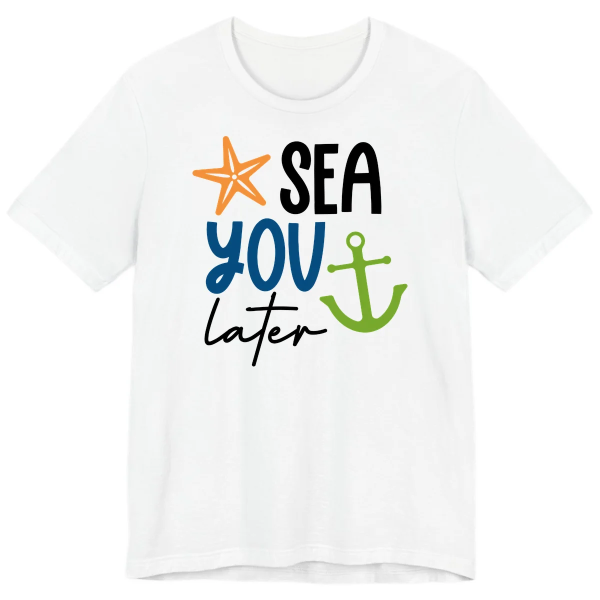 Sea You Later Cruise Anchor Premium T-Shirt in White