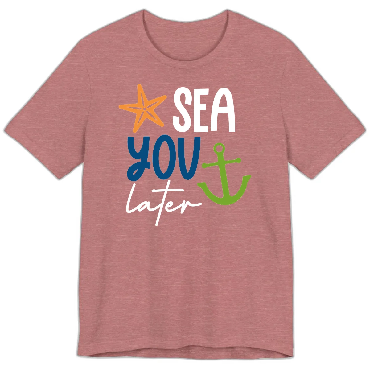 Sea You Later Cruise Anchor Premium T-Shirt in Heather Mauve