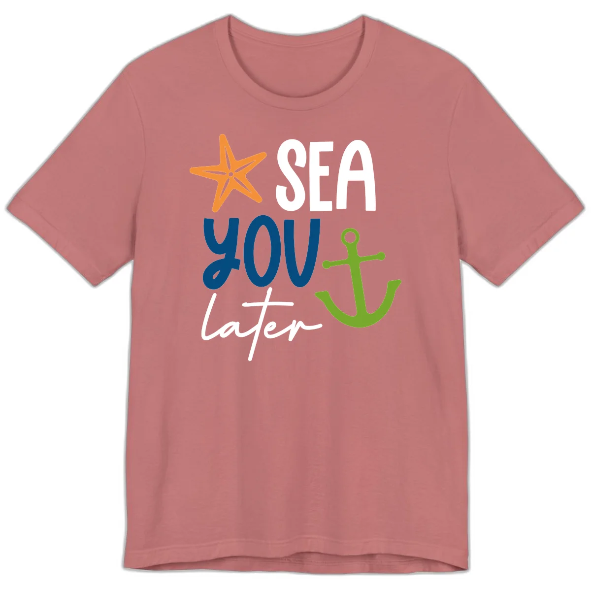 Sea You Later Cruise Anchor Premium T-Shirt in Mauve