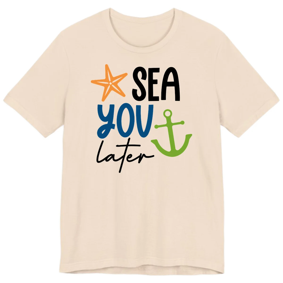 Sea You Later Cruise Anchor Premium T-Shirt in Soft Cream