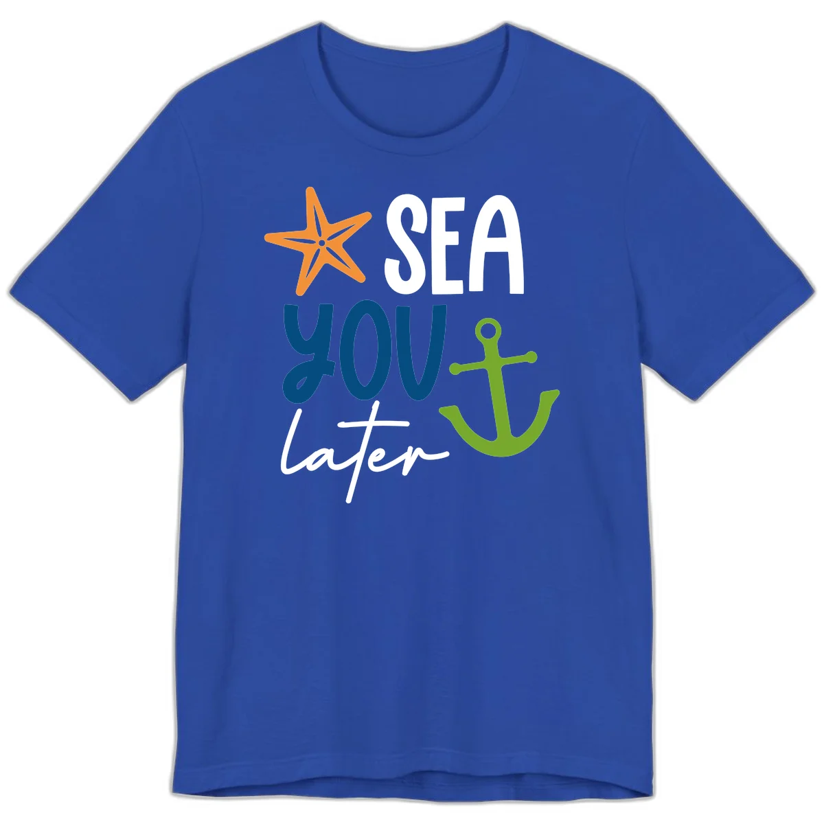 Sea You Later Cruise Anchor Premium T-Shirt in True Royal