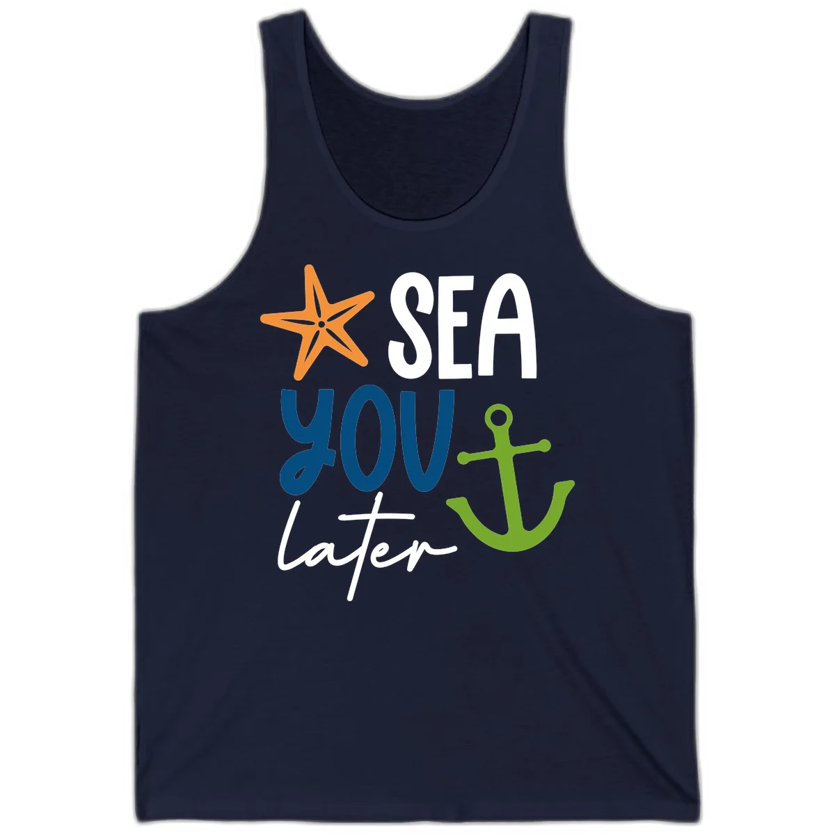 Sea You Later Cruise Anchor Tank in Navy