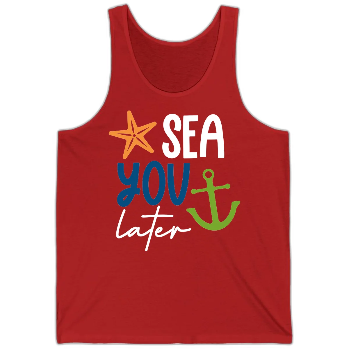 Sea You Later Cruise Anchor Tank in Red