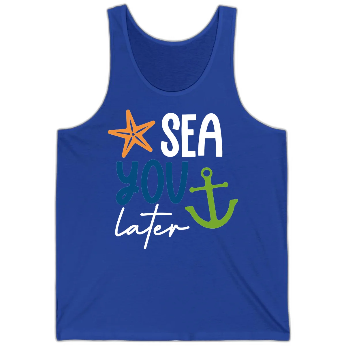 Sea You Later Cruise Anchor Tank in True Royal