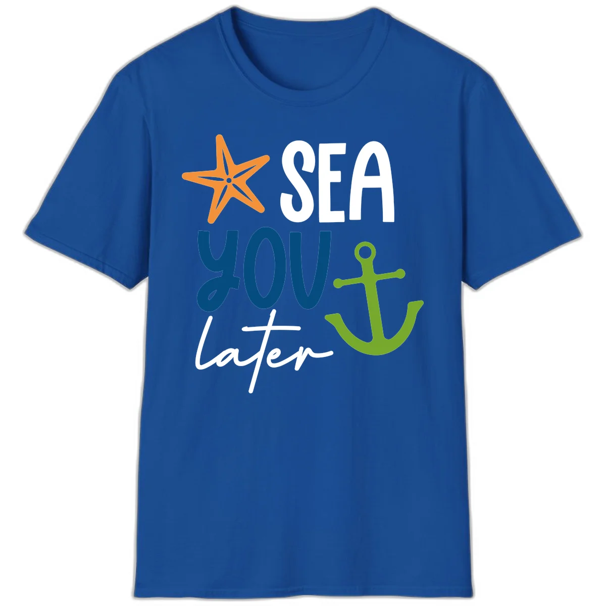 Sea You Later Cruise Anchor T-Shirt in Royal