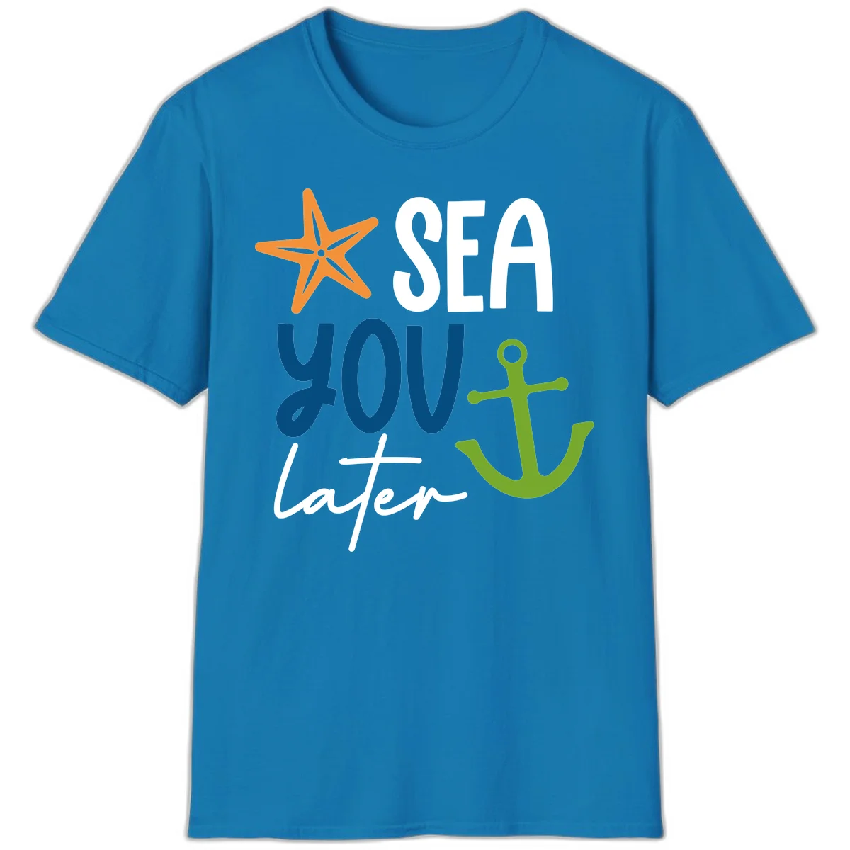 Sea You Later Cruise Anchor T-Shirt in Sapphire