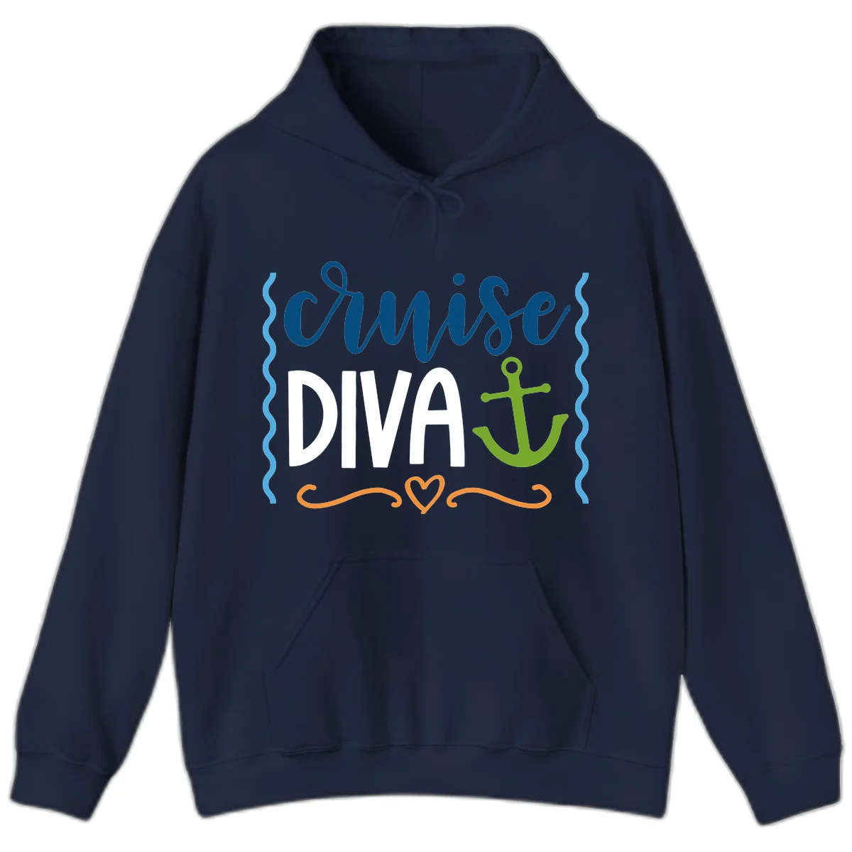 Cruise Diva Anchor Hoodie in Navy