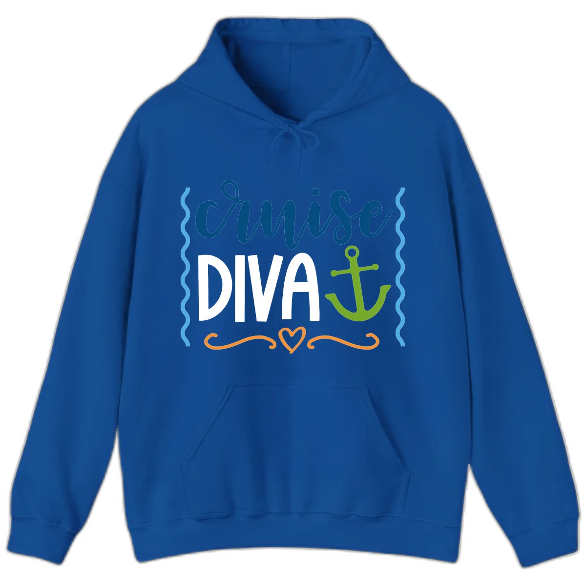 Cruise Diva Anchor Hoodie in Royal