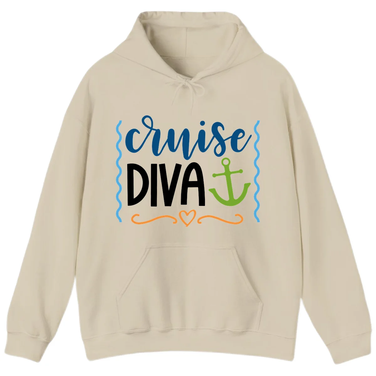 Cruise Diva Anchor Hoodie in Sand