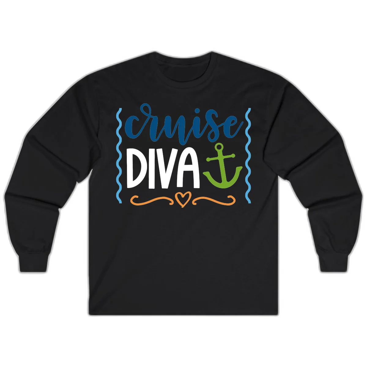 Cruise Diva Anchor Long Sleeve in Black