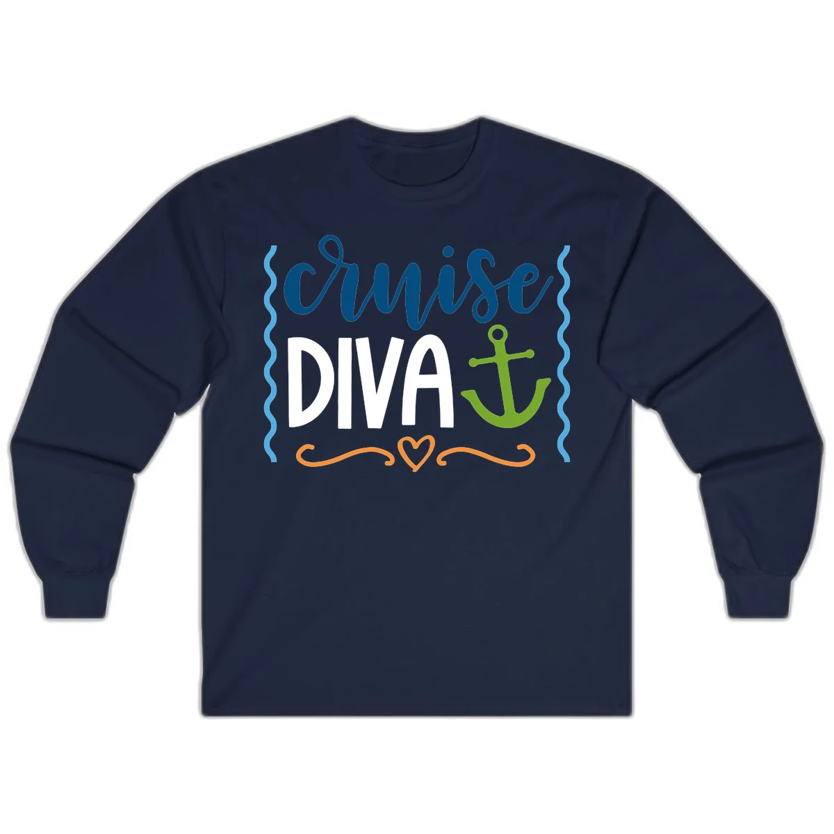 Cruise Diva Anchor Long Sleeve in Navy