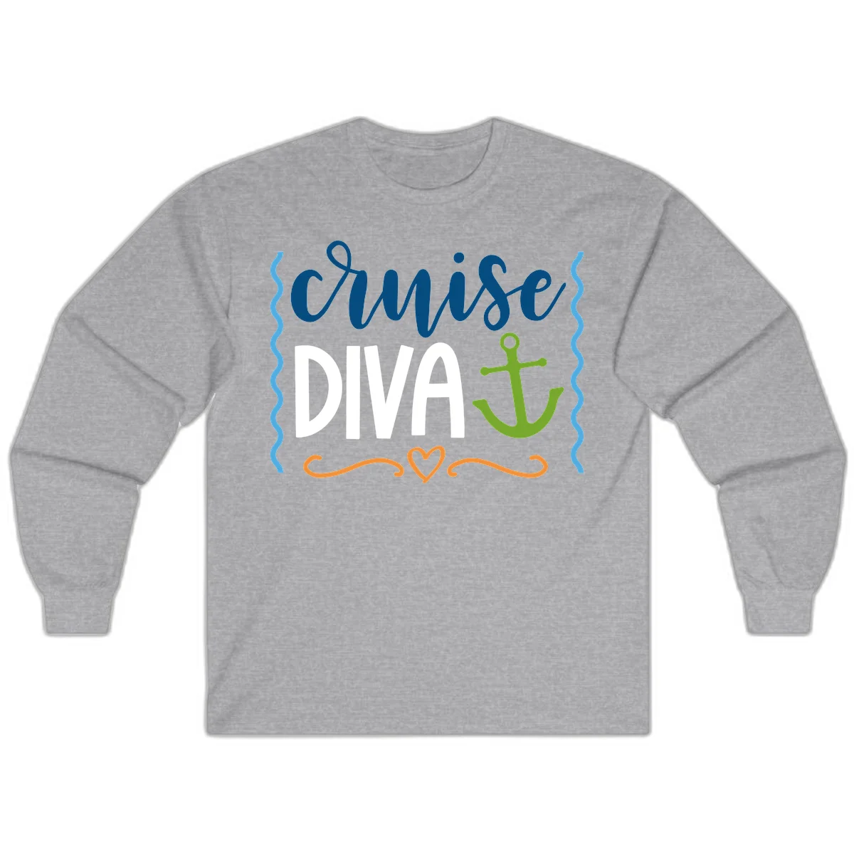Cruise Diva Anchor Long Sleeve in Sport Grey