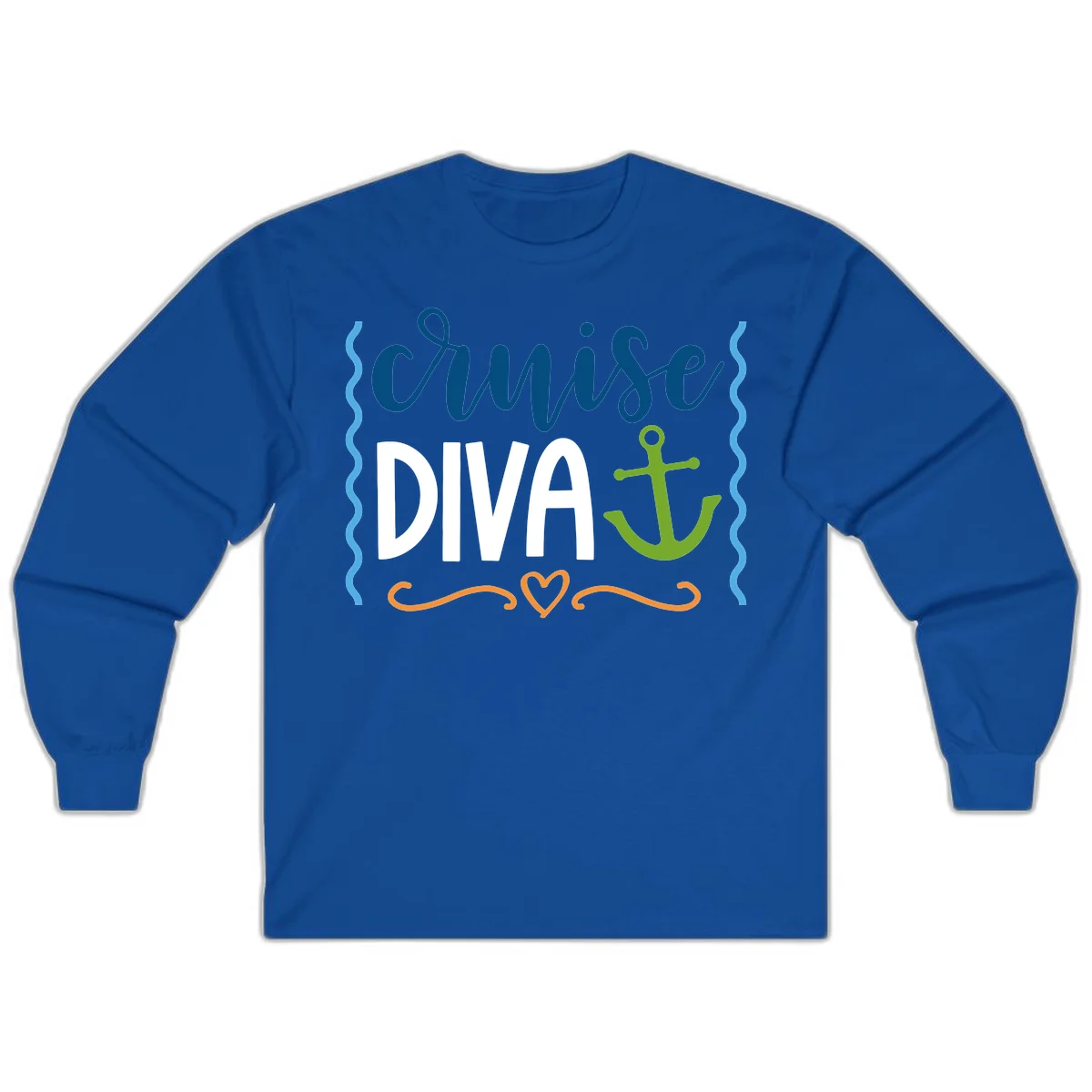 Cruise Diva Anchor Long Sleeve in Royal