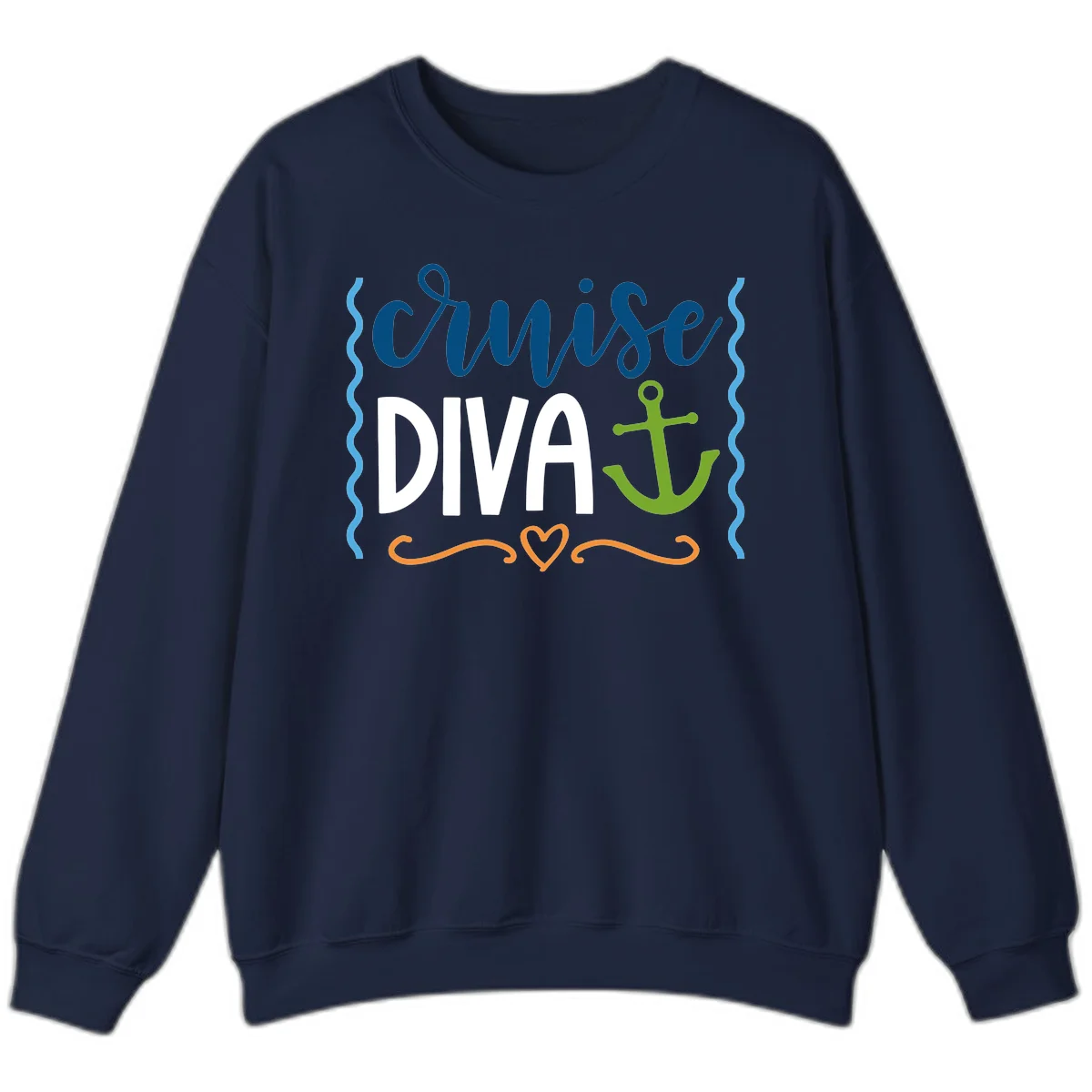 Cruise Diva Anchor Sweatshirt in Navy