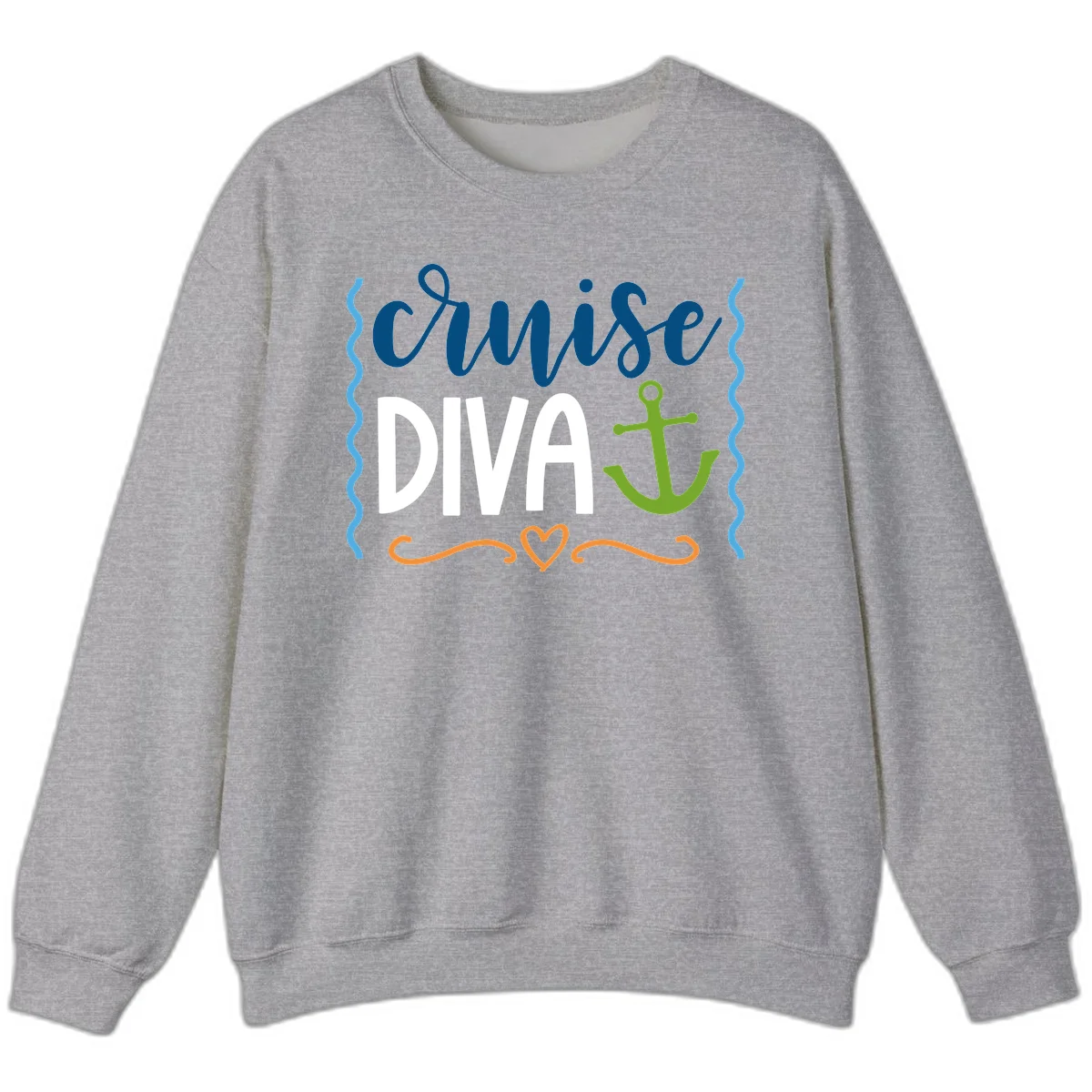 Cruise Diva Anchor Sweatshirt in Sport Grey
