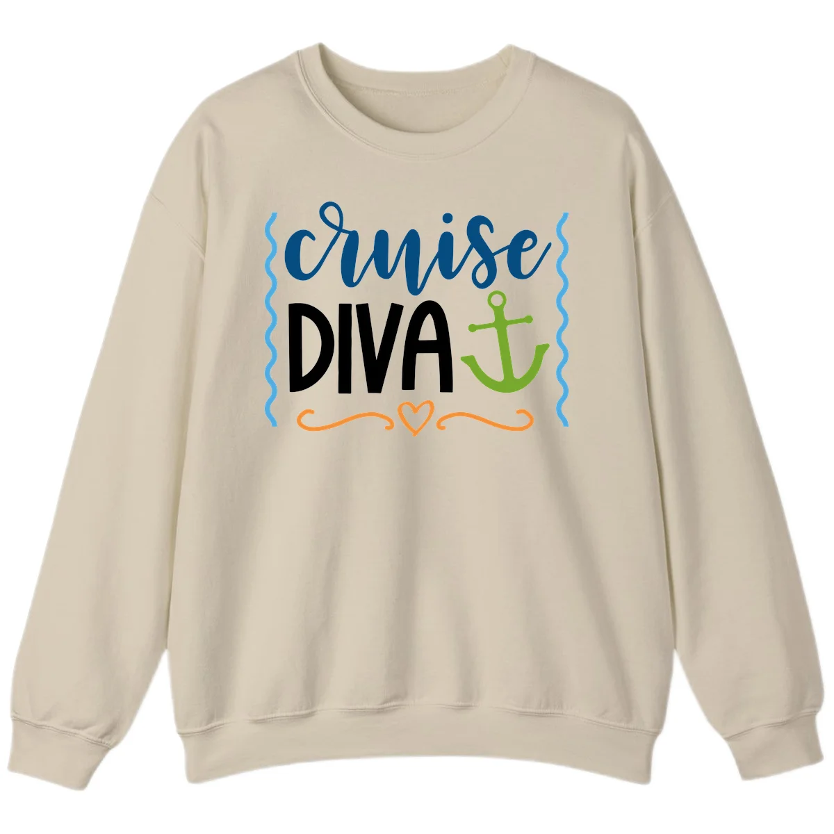 Cruise Diva Anchor Sweatshirt in Sand