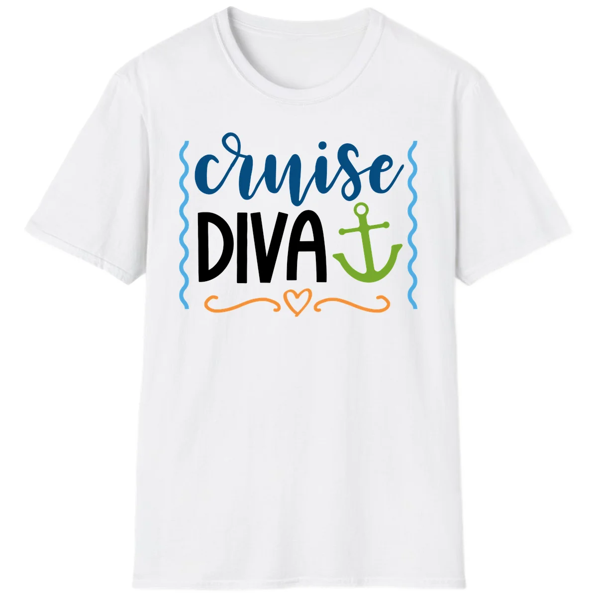 Cruise Diva Anchor T-Shirt in White