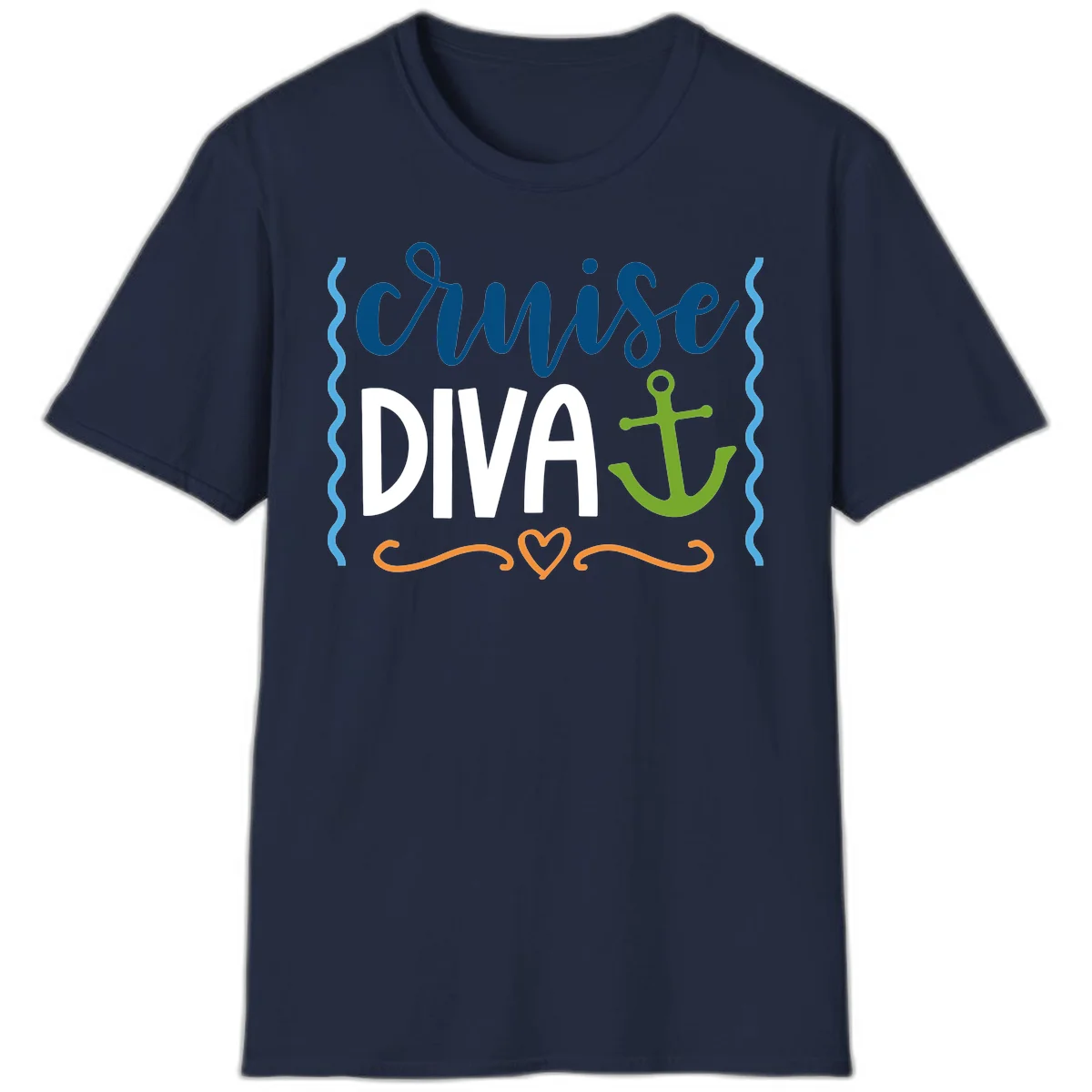 Cruise Diva Anchor T-Shirt in Navy