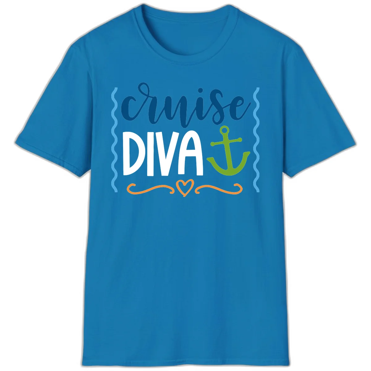 Cruise Diva Anchor T-Shirt in Sapphire