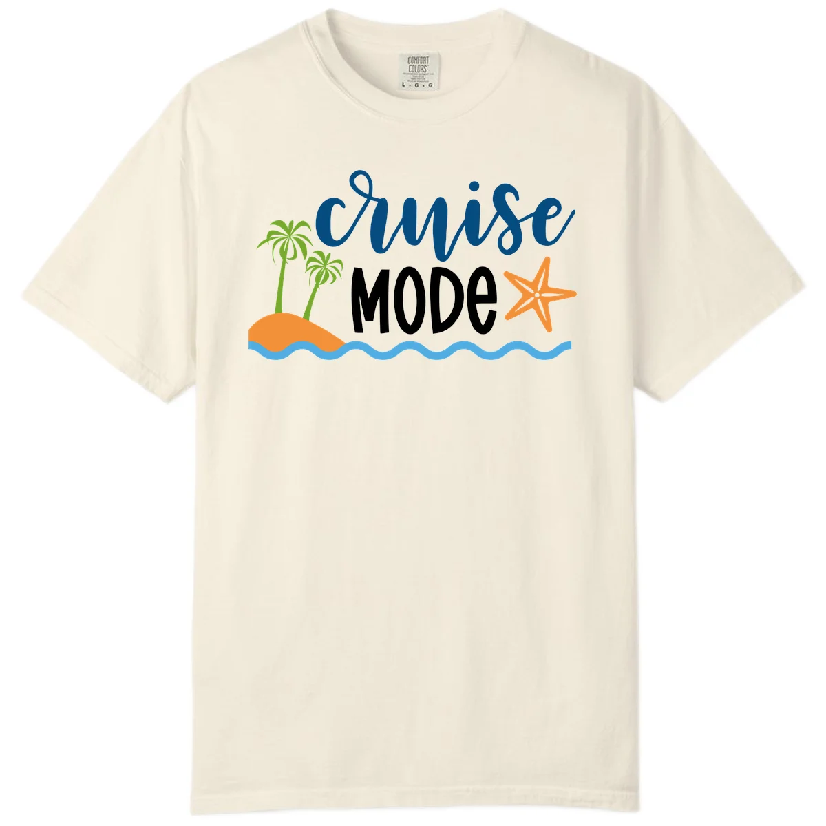 Cruise Mode Wavy Vibes Comfort Color in Ivory