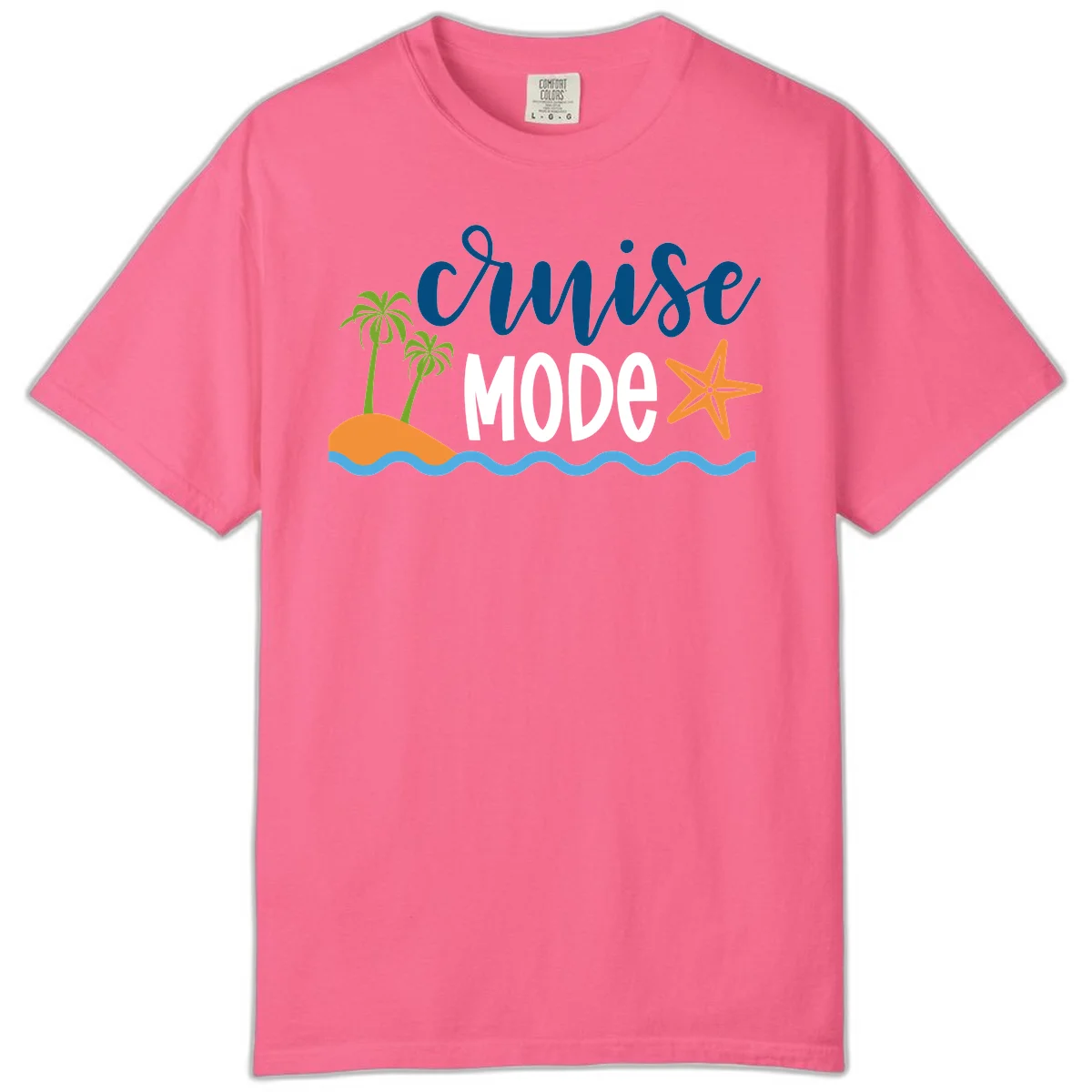 Cruise Mode Wavy Vibes Comfort Color in Crunchberry