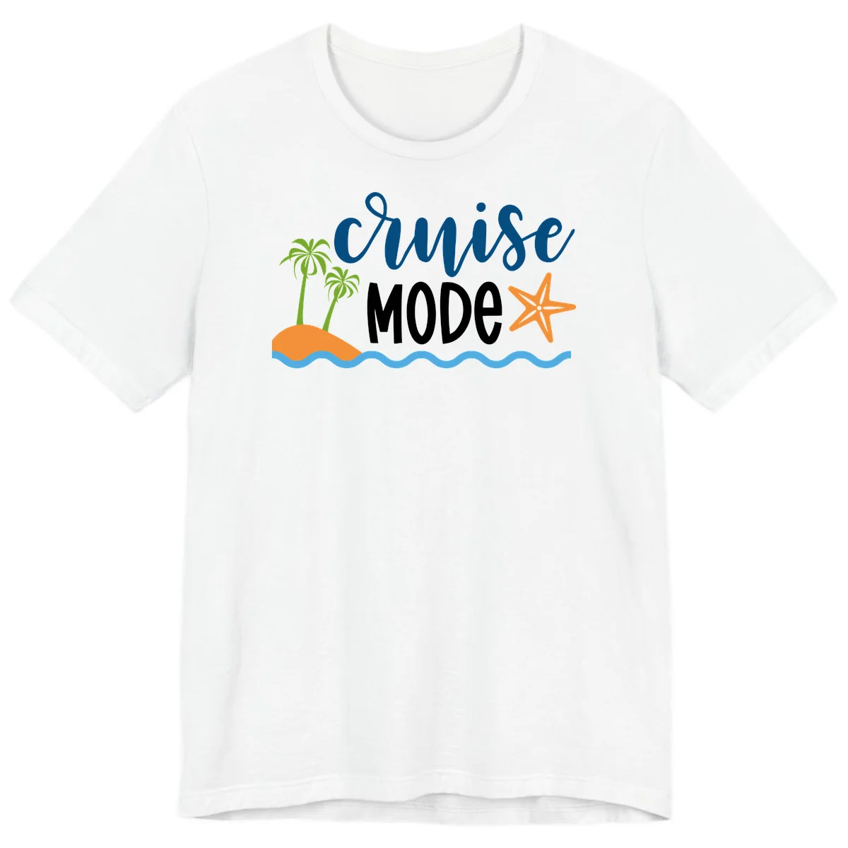 Cruise Mode Wavy Vibes Premium T-Shirt in White