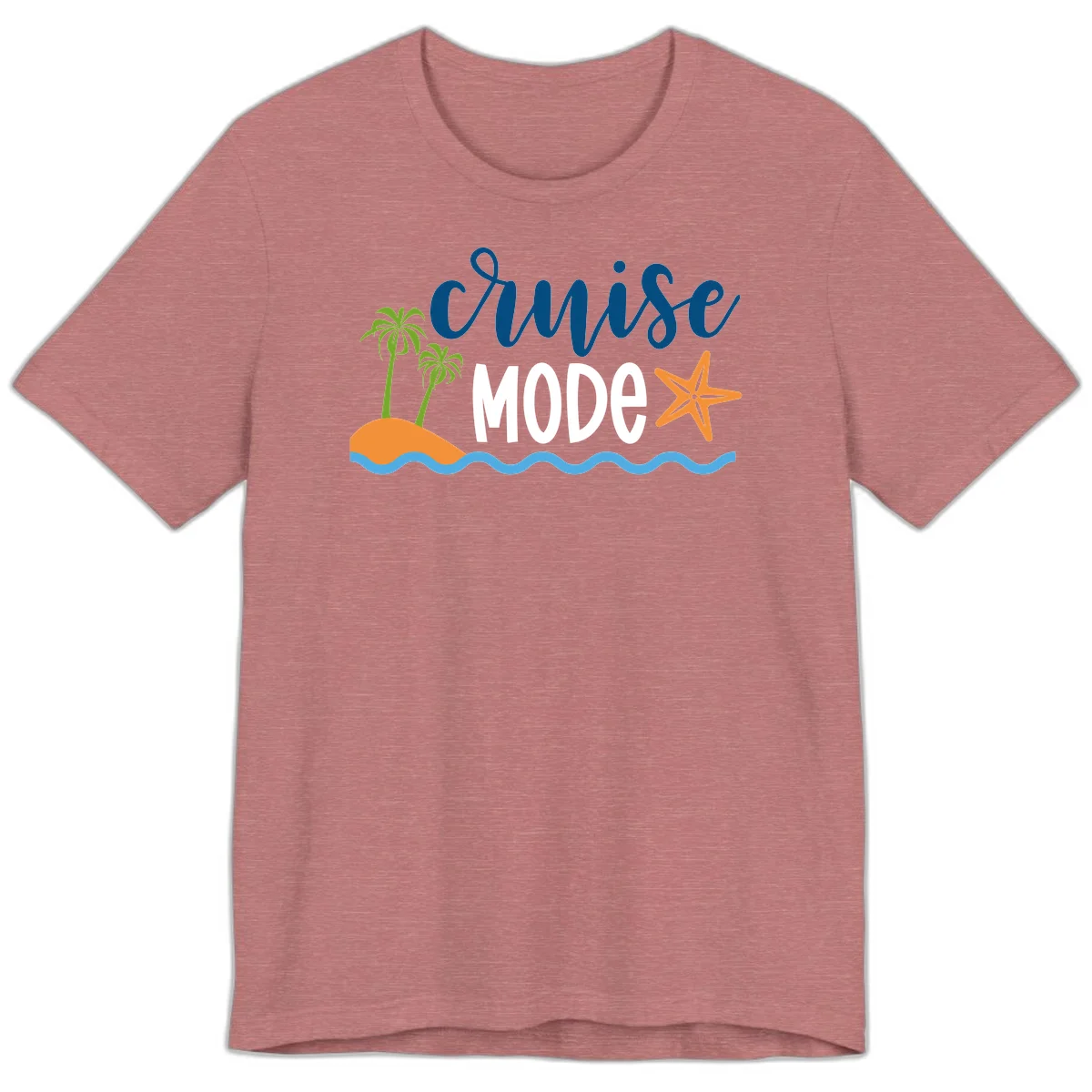 Cruise Mode Wavy Vibes Premium T-Shirt in Heather Mauve