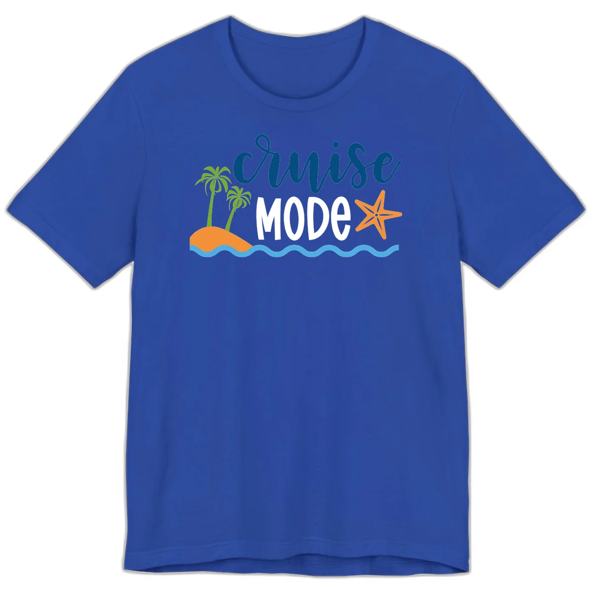 Cruise Mode Wavy Vibes Premium T-Shirt in True Royal
