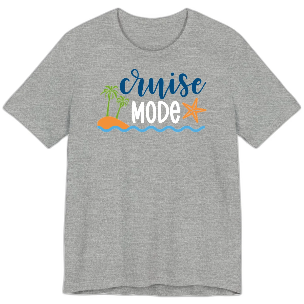 Cruise Mode Wavy Vibes Premium T-Shirt in Athletic Heather