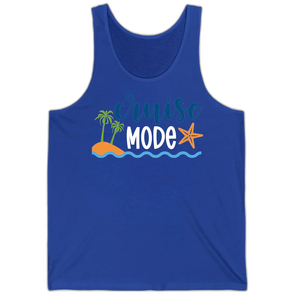 Cruise Mode Wavy Vibes Tank in True Royal