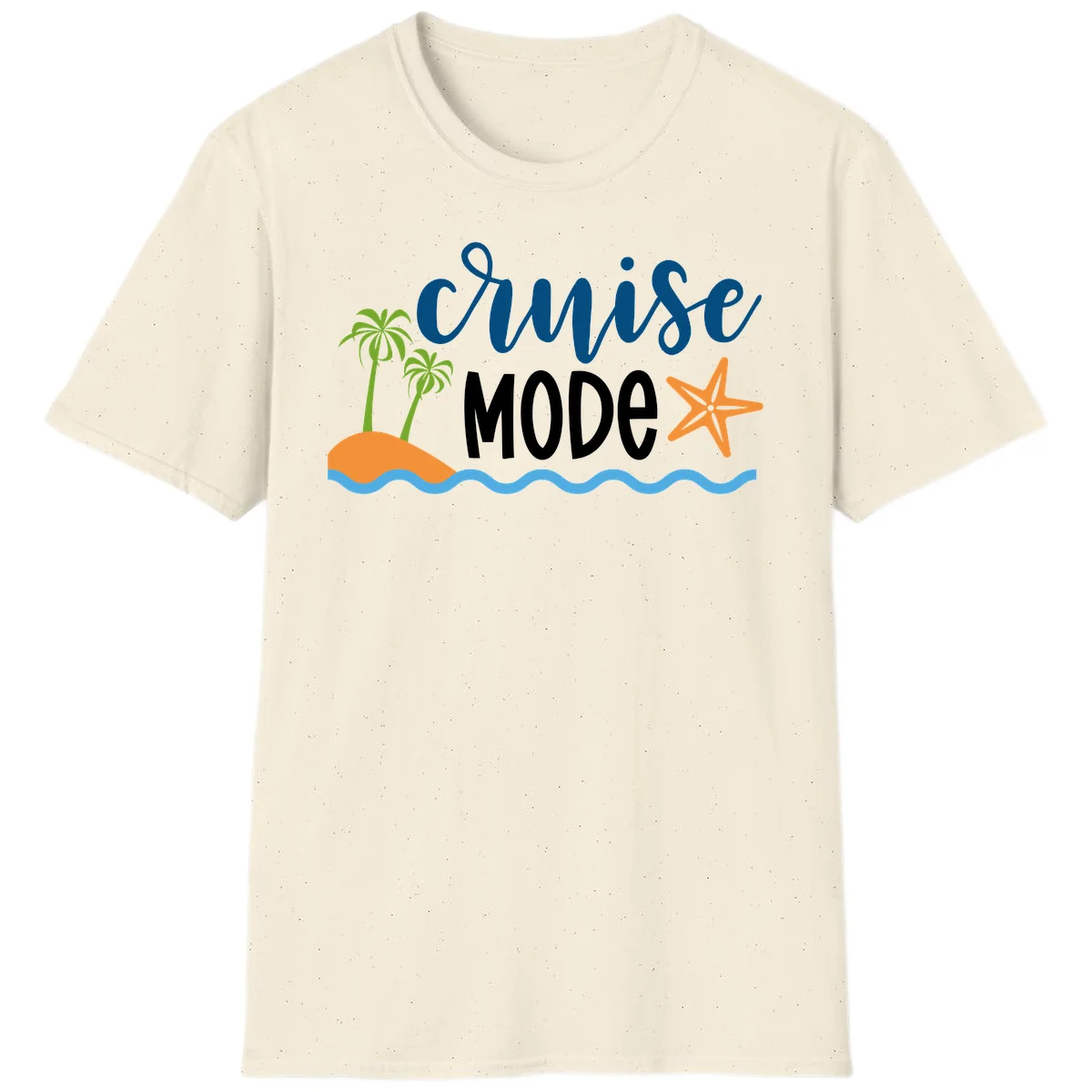 Cruise Mode Wavy Vibes T-Shirt in Natural