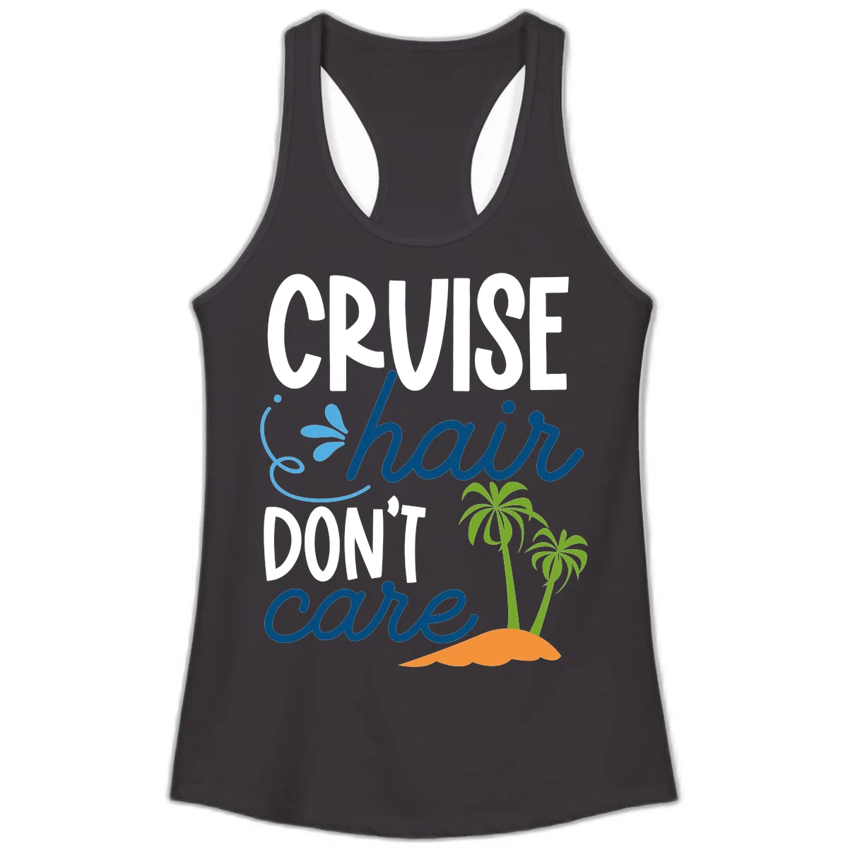Cruise Hair Don't Care Ladies Tank Top in Black