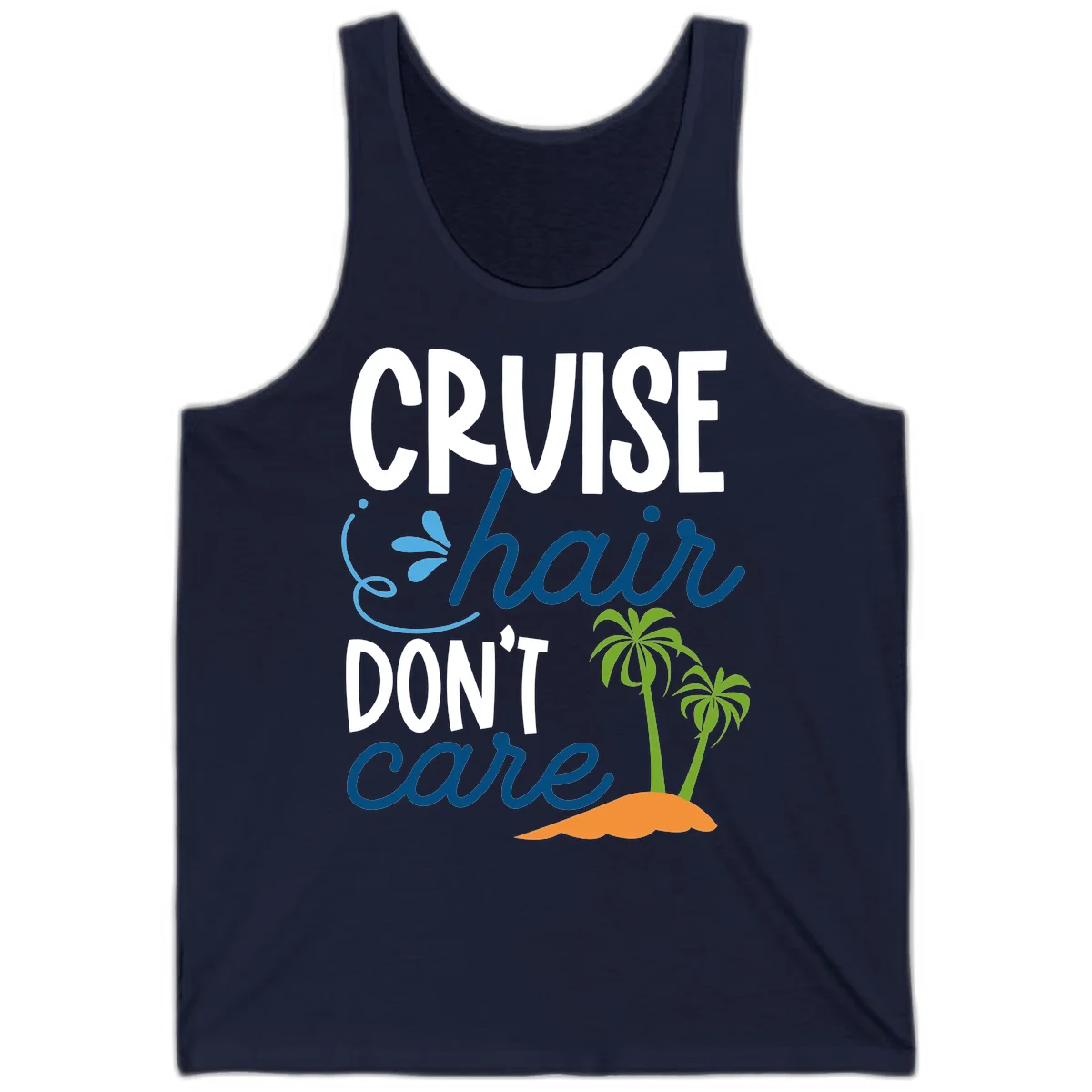 Cruise Hair Don't Care Tank Top in Navy