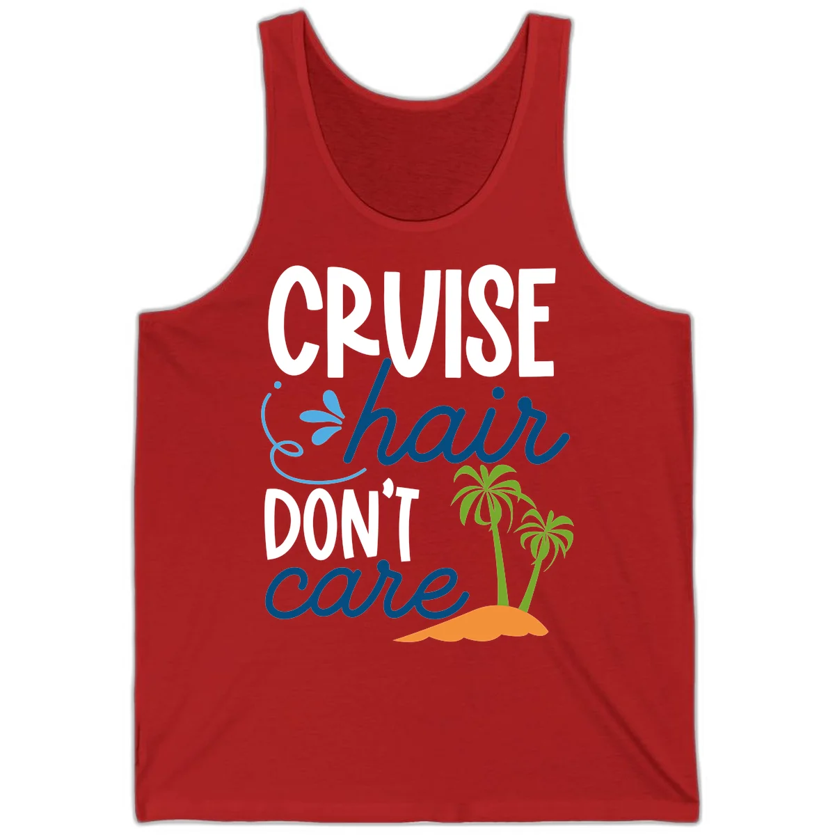Cruise Hair Don't Care Tank Top in Red