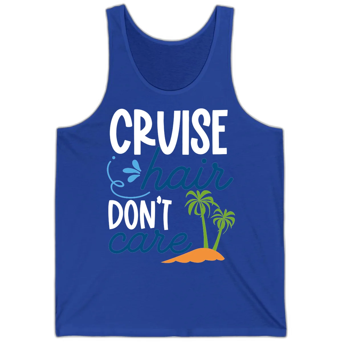 Cruise Hair Don't Care Tank Top in True Royal