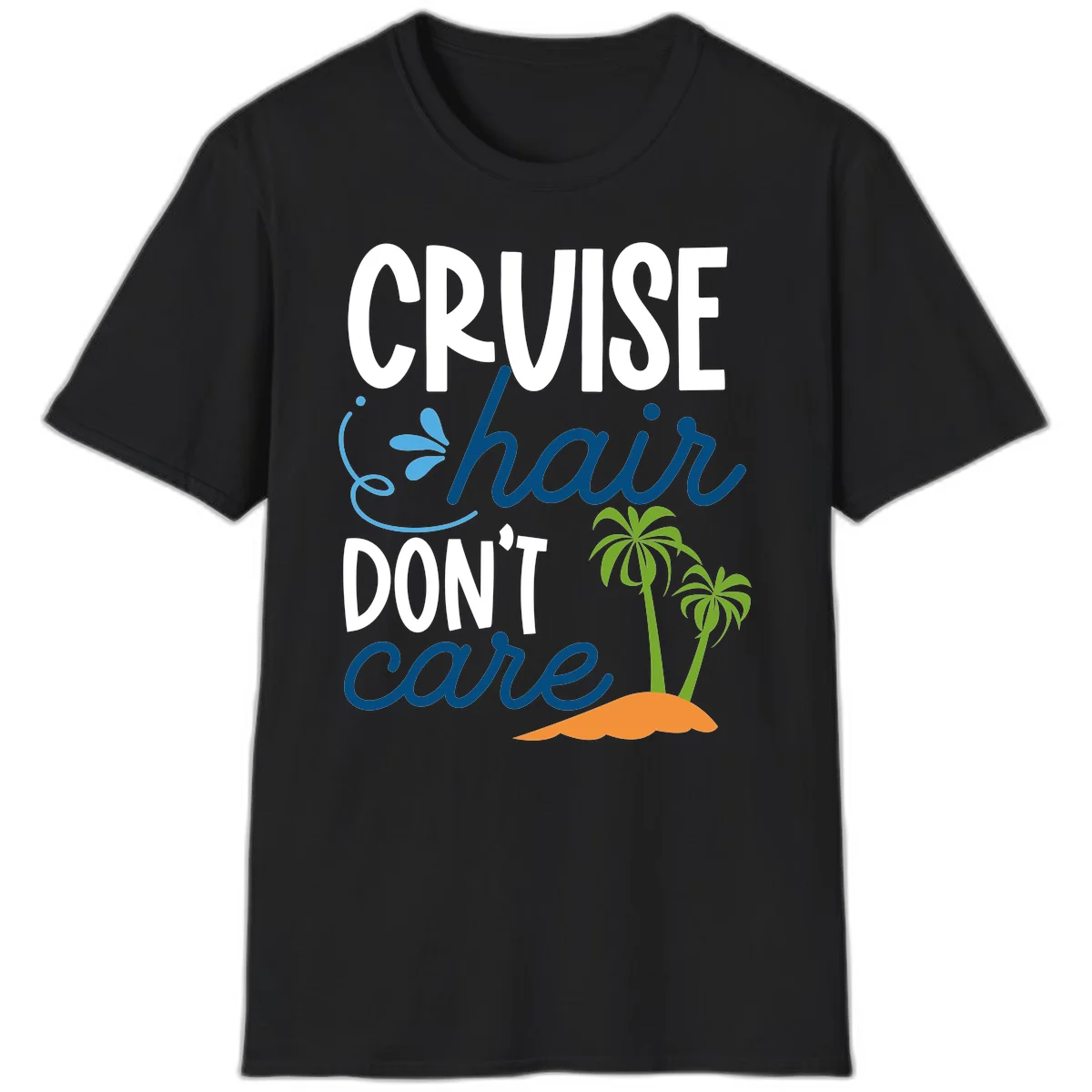 Cruise Hair Don't Care T-Shirt in Black