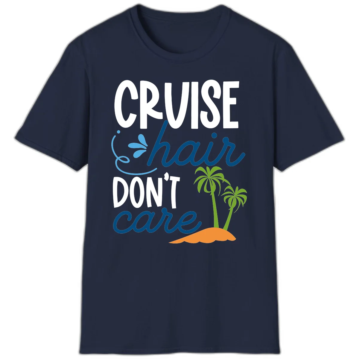 Cruise Hair Don't Care T-Shirt in Navy