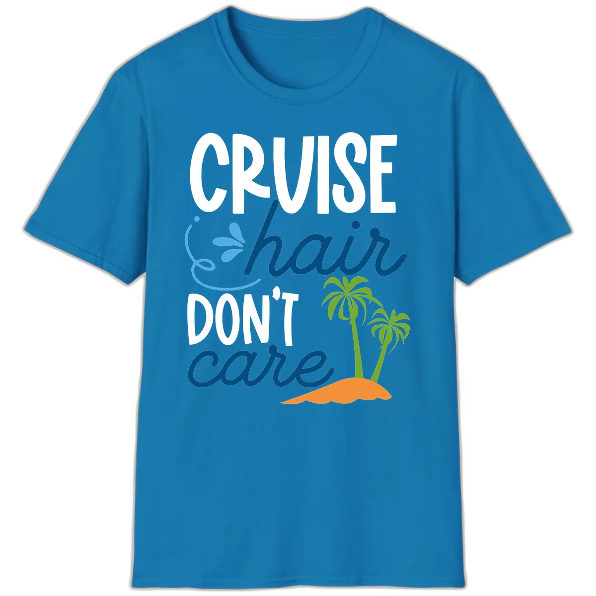 Cruise Hair Don't Care T-Shirt in Sapphire