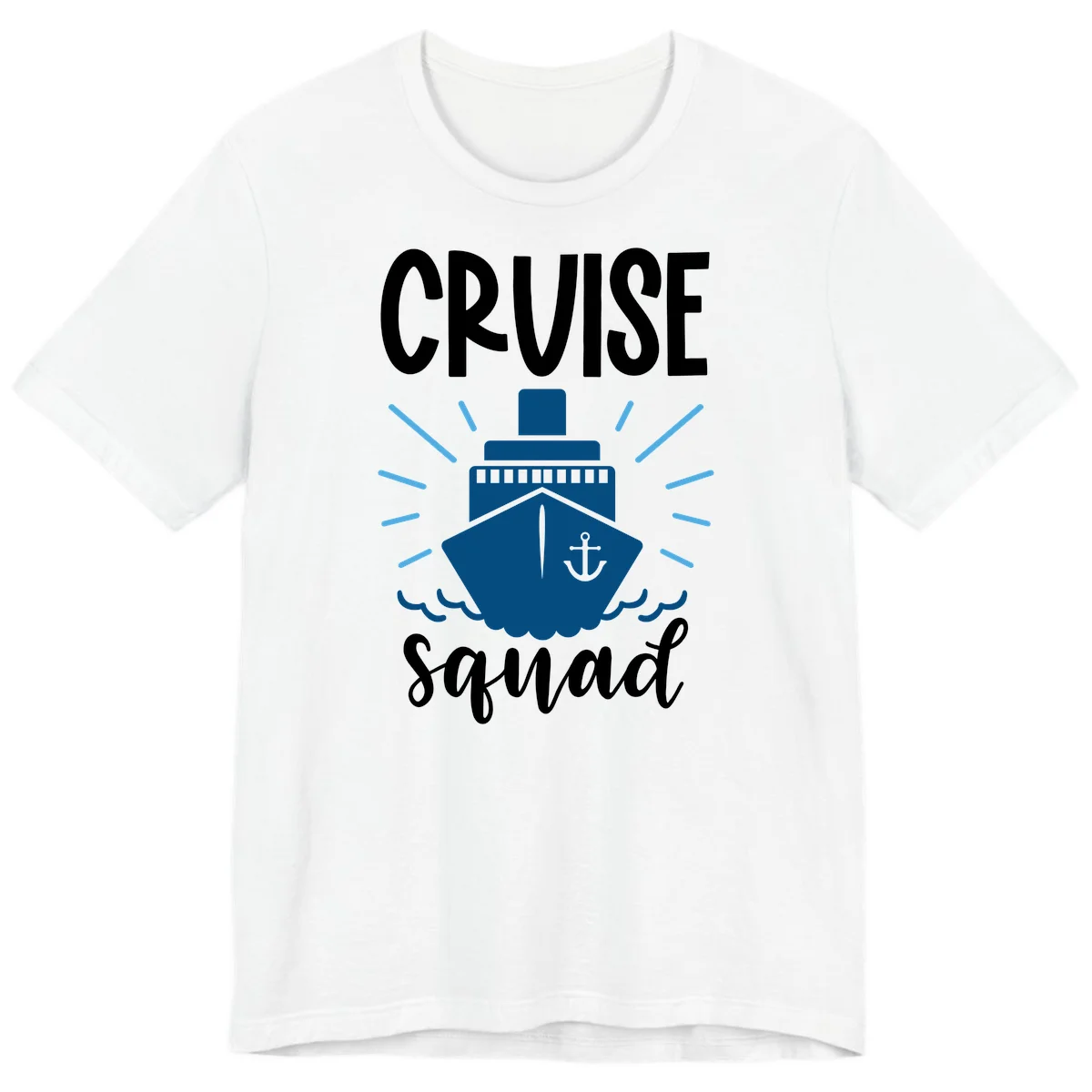 Cruise Squad Ship Anchor Design Premium T-Shirt in White