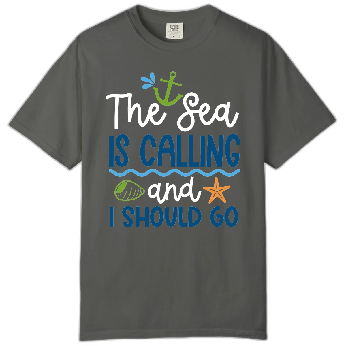 The Sea Is Calling Comfort Color in Pepper